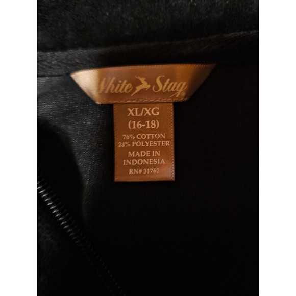 NEW Ladies S White Stag Soft Warm BURGANDY VELOUR ZIP JACKET Rhinestone Accents - Picture 4 of 5